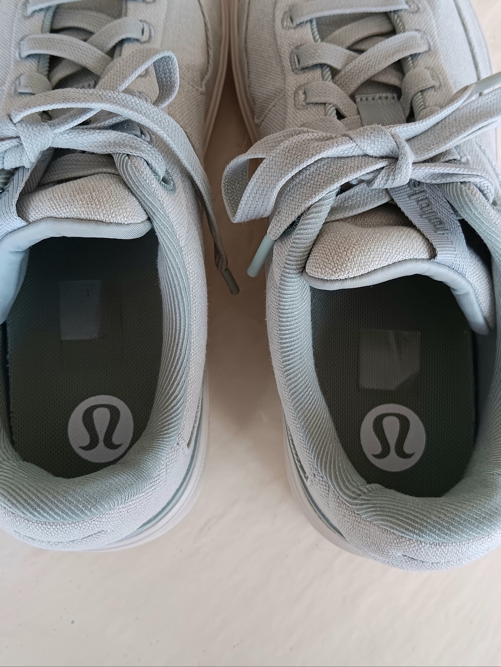 Lululemon Cityverse Sage Green Canvas Casual Low-Top Sneakers Lace-up Cushioned - Picture 6 of 9